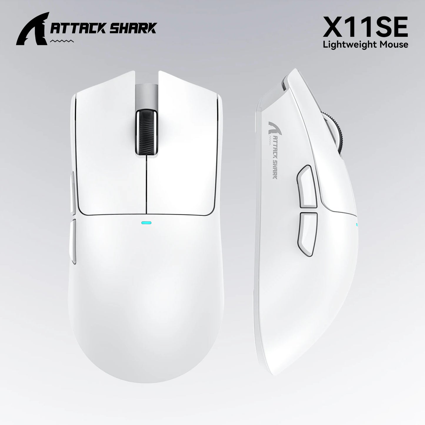 X11 ATTACK SHARK X11SE Gaming Mouse Wireless 22000 DPI,PixArt PAW3311 Sensor,BT/2.4G/Wired,59g Lightweight,2000W Clicks