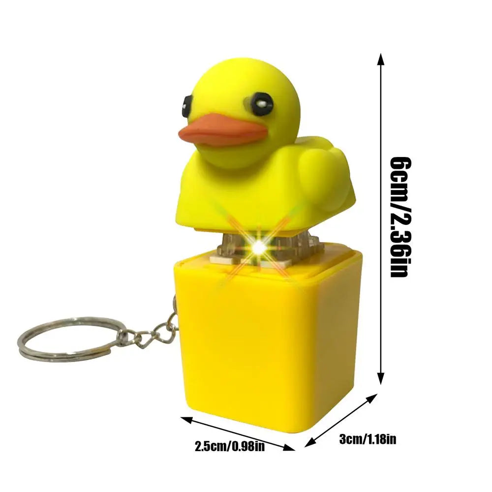 1PC Quacky Duck Keyboard Fidget Toys Keychain Keyboard Toys Finger Button Clicker Sensory Toys Stress Relief Gifts