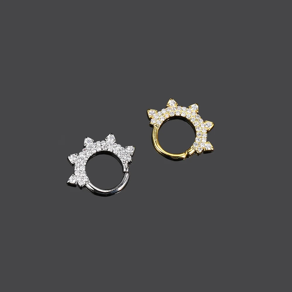 Rook Tragus Helix Piercing Hoop Earring for Women Lobe Cartilage Heart Ear Percing Chain Earring Stainless Steel Jewelry CC149